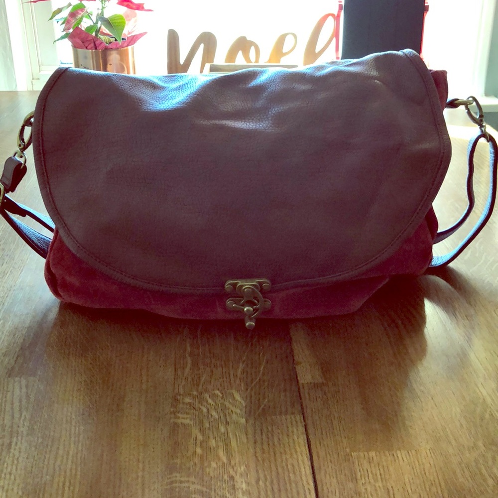Target LE Maroon Suede Handbag